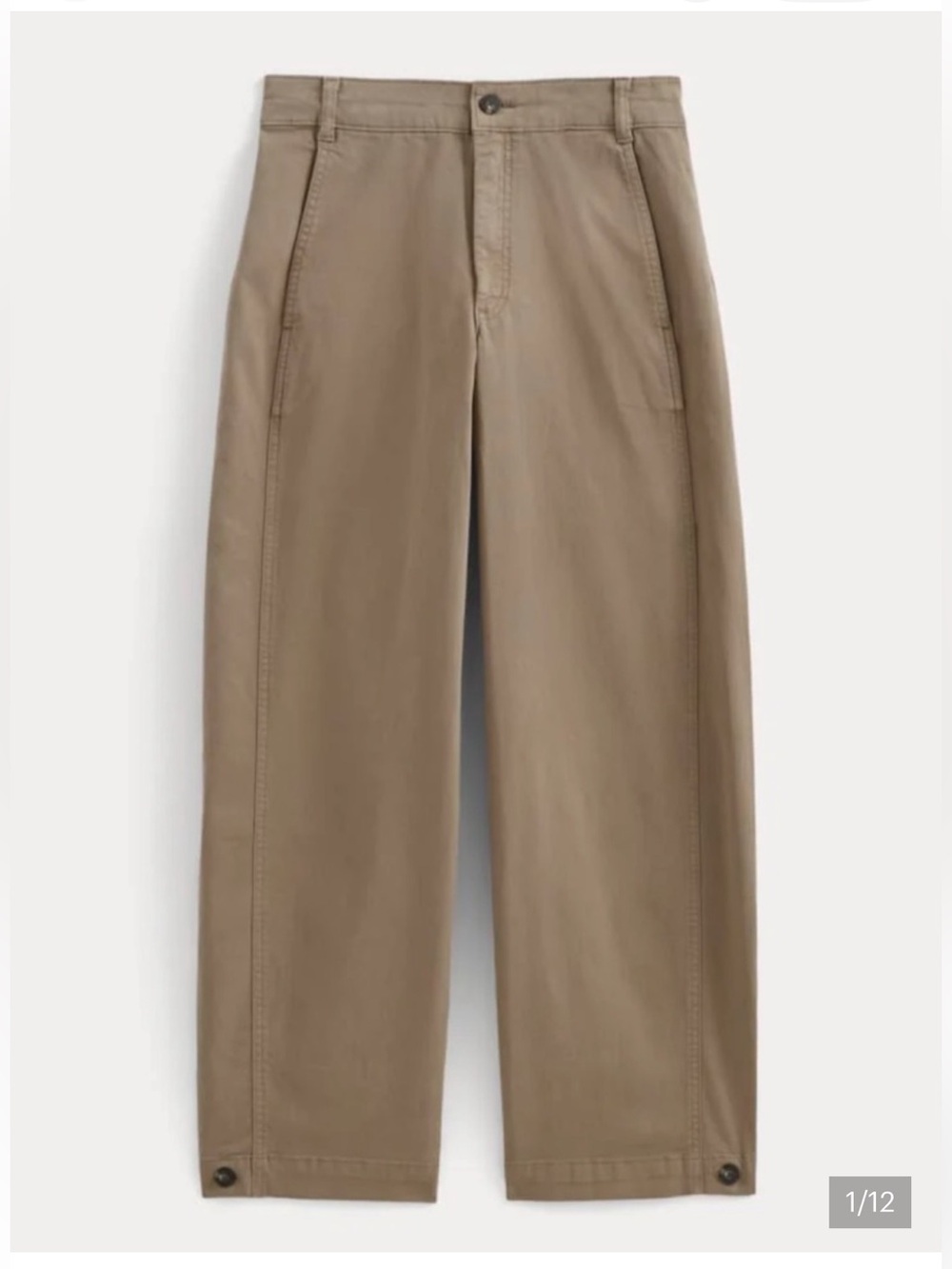Everlane Balloon Chino Pants — Brown Khaki